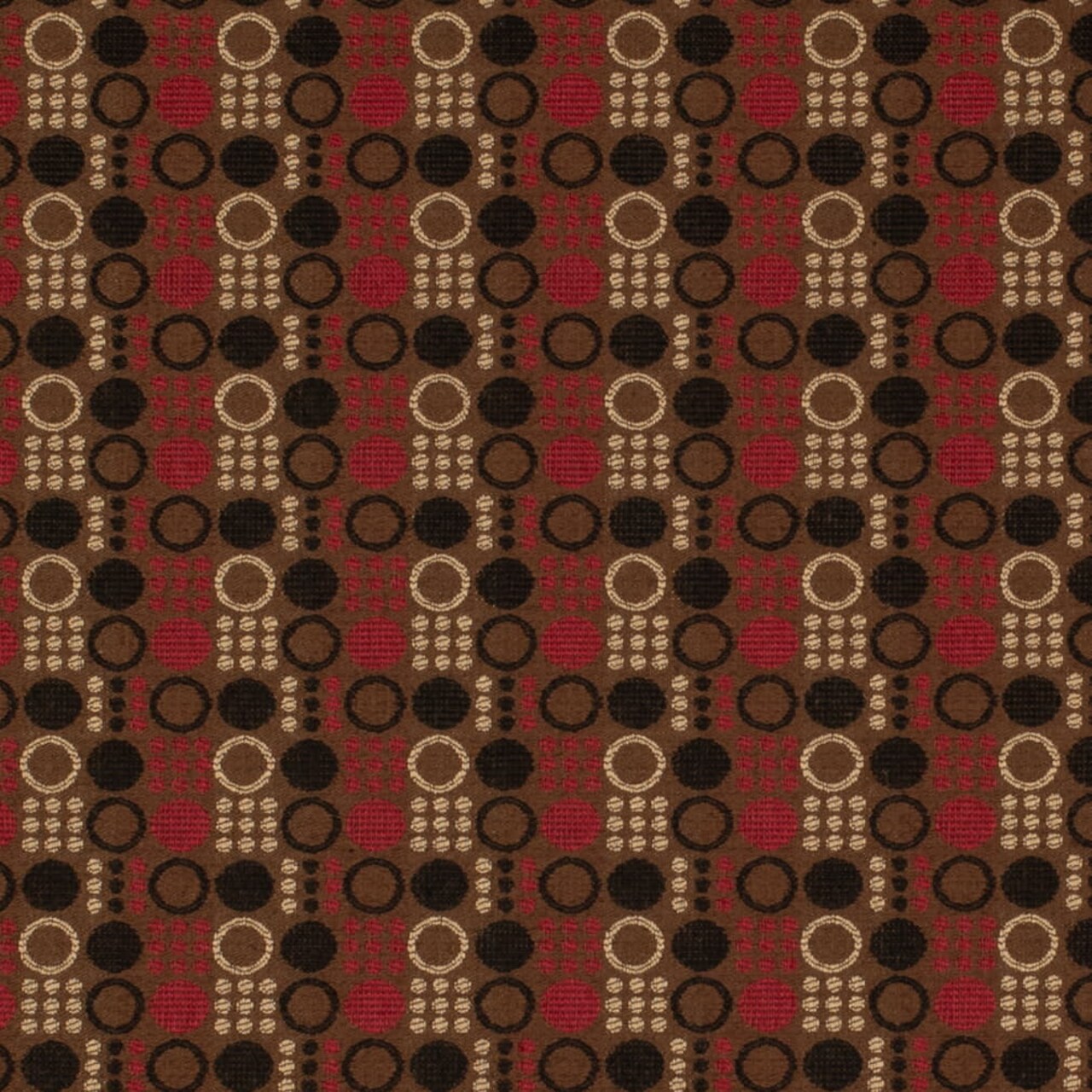 Flair - Brown,red Burgundy Abstract Geometric Upholstery Fabric 54 Inches"